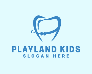 Orthodontist Dental Tooth Braces logo design