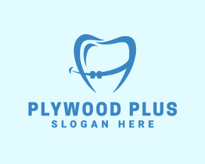 Orthodontist Dental Tooth Braces logo design