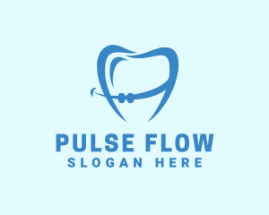 Orthodontist Dental Tooth Braces logo design