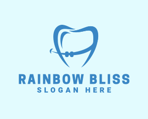 Orthodontist Dental Tooth Braces logo design