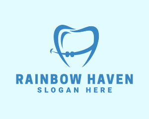 Orthodontist Dental Tooth Braces logo design