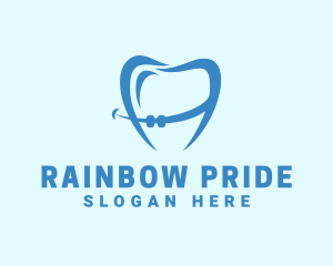 Orthodontist Dental Tooth Braces logo design