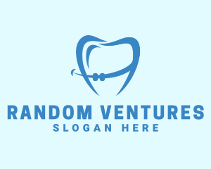 Orthodontist Dental Tooth Braces logo design