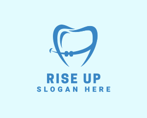 Orthodontist Dental Tooth Braces logo design