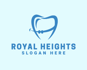 Orthodontist Dental Tooth Braces logo design