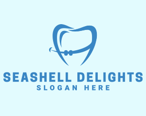 Orthodontist Dental Tooth Braces logo design