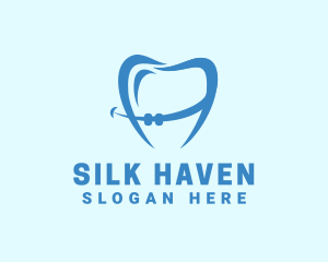 Orthodontist Dental Tooth Braces logo design