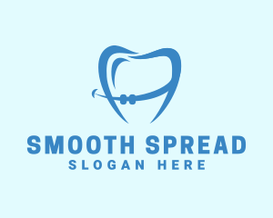 Orthodontist Dental Tooth Braces logo design