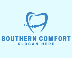 Orthodontist Dental Tooth Braces logo design