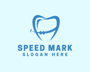 Orthodontist Dental Tooth Braces logo design