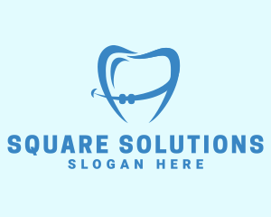 Orthodontist Dental Tooth Braces logo design