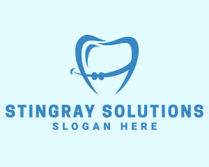 Orthodontist Dental Tooth Braces logo design