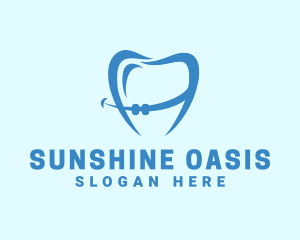 Orthodontist Dental Tooth Braces logo design