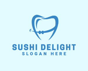 Orthodontist Dental Tooth Braces logo design