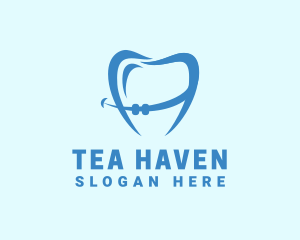 Orthodontist Dental Tooth Braces logo design