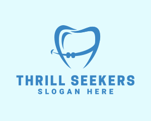 Orthodontist Dental Tooth Braces logo design