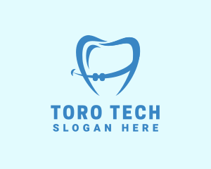 Orthodontist Dental Tooth Braces logo design