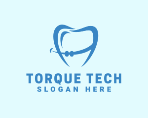 Orthodontist Dental Tooth Braces logo design