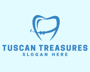 Orthodontist Dental Tooth Braces logo design