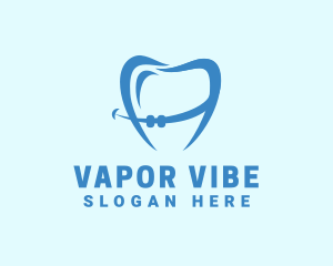 Orthodontist Dental Tooth Braces logo design