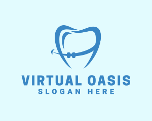 Orthodontist Dental Tooth Braces logo design