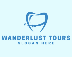 Orthodontist Dental Tooth Braces logo design