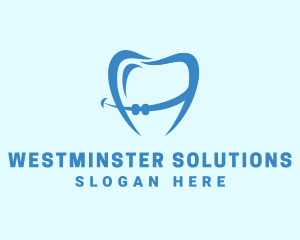 Orthodontist Dental Tooth Braces logo design