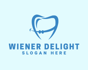 Orthodontist Dental Tooth Braces logo design