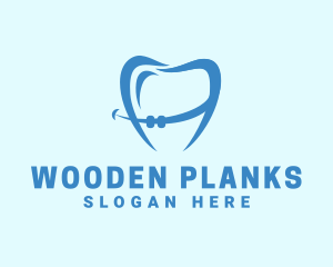 Orthodontist Dental Tooth Braces logo design