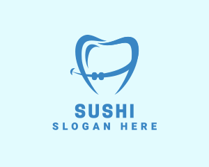 Orthodontist Dental Tooth Braces logo design