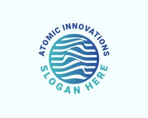 Blue Innovation Wave logo design