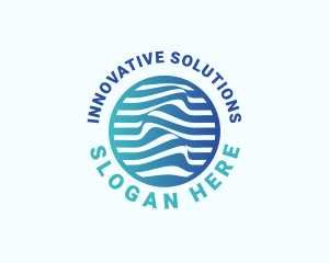 Innovation - Blue Innovation Wave logo design
