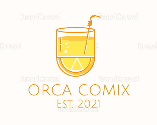 Lemon Orange Juice Drink Logo