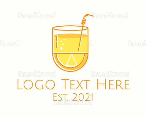 Lemon Orange Juice Drink Logo