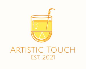 Lemon Orange Juice Drink logo design