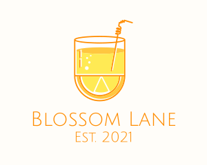 Lemon Orange Juice Drink logo design