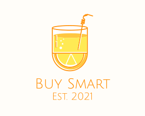 Lemon Orange Juice Drink logo design