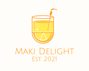 Lemon Orange Juice Drink logo design