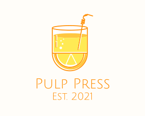 Pulp - Lemon Orange Juice Drink logo design