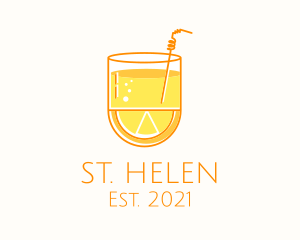 Lemon Orange Juice Drink logo design