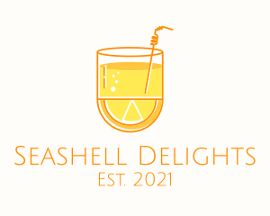 Lemon Orange Juice Drink logo design