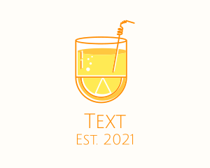 Lemon Orange Juice Drink logo design