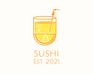 Lemon Orange Juice Drink logo design