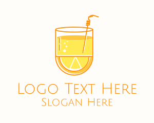 Lemon Orange Juice Drink Logo