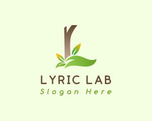 Nature Leaf Letter L logo design