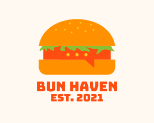 Buns - Hamburger Food Chat logo design