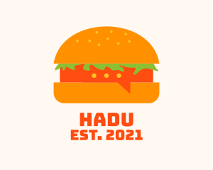 Baker - Hamburger Food Chat logo design