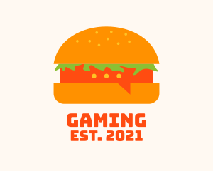 Hamburger - Hamburger Food Chat logo design