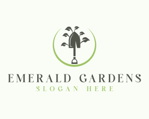 Landscaping Shovel Tool logo design