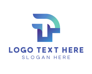 Technology - Gradient Business Letter T logo design